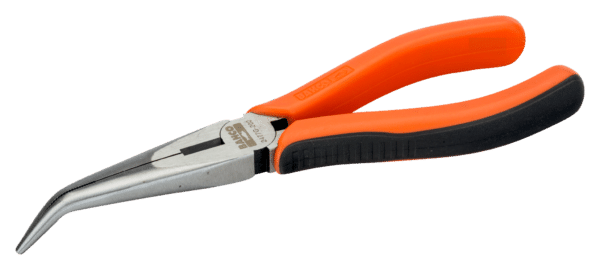 BAHCO 2477 G-200 45° Bent Tip Snipe Nose Pliers with 2-Component Handles