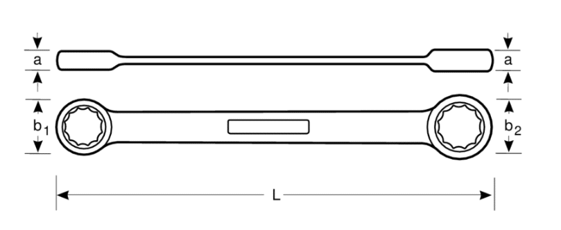 Bahco 4M-10-11 Flat Double Ring End Wrench - Image 3