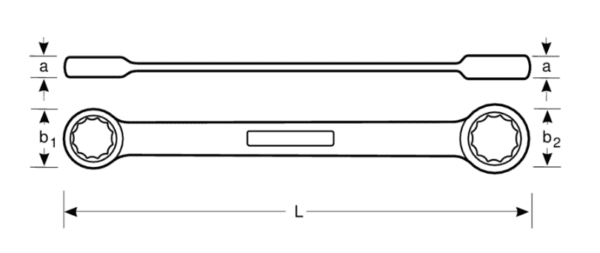 Bahco 4M-12-13 Flat Double Ring End Wrench - Image 3